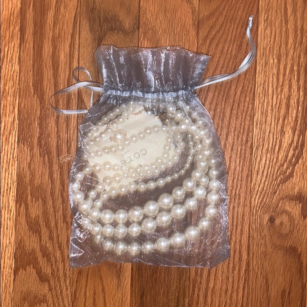 3 strand pearl necklace set - Picture 4 of 7